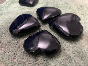 Heart Shaped Black Obsidian Gemstones