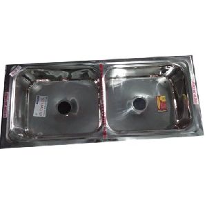 Glossy Double Bowl Stainless Steel Kitchen Sink