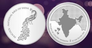 Sikkawala 999 Silver Peacock 10 Gm Coin