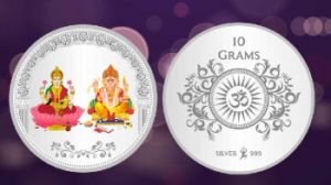 Sikkawala Laxmi Ganesh 999 Silver Color Coin 10 Gm