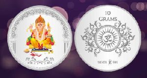 Sikkawala Ganesh 999 Silver Color Coin 10 Gm