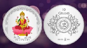 Sikkawala Laxmi Ji 999 Silver Color Coin 10 Gm