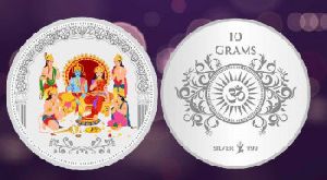 Sikkawala Ram Darbar 999 Silver Color Coin 10 Gm