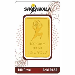 Sikkawala Lotus 99.50 Gold Bar 100 Gm