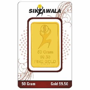 Sikkawala Lotus 99.50 Gold Bar 50Gm