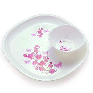 Oliveware Plastic Flora Dinner Set