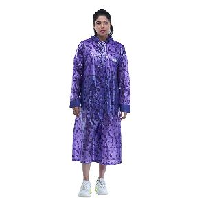 Zeel Women Printed PVC Raincoat