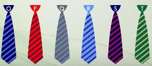 Colored Police Line School Tie