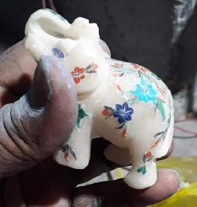 Marble Inlay Work Elephant