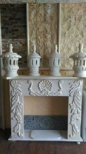 Modern Marble Fireplace