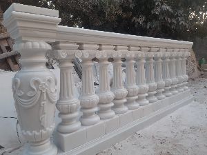 White Crystal Marble Balusters