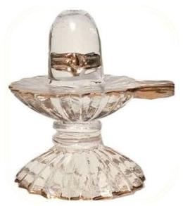 Crystal Holy Shivling Showpiece