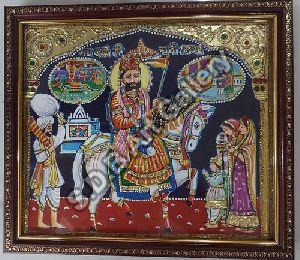 12x14 Inch Ramdevji Tanjore Paintings