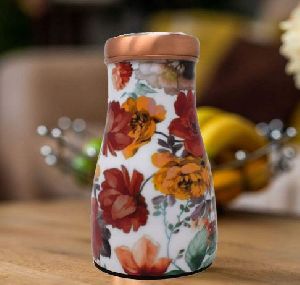 Floral Printed Copper Sugar Pot