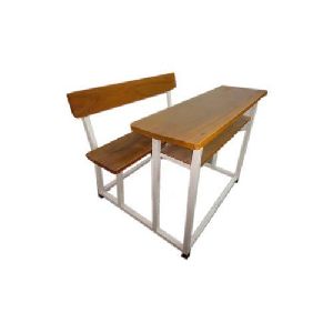 Wooden School Desk Bench
