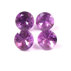 Natural Amethyst Loop Clean Round Cut Loose Gemstones