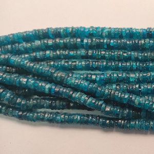 Natural Neon Apatite Tyre Shape 8 Inch Smooth Polish Stone Beads