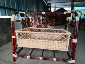 Rattan Cane Baby Cradle