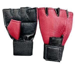 weight lifting gloves red mesh with leather palm