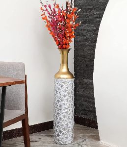 multicolor rutvi metal floor vase home decor
