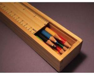 wooden pencil boxes