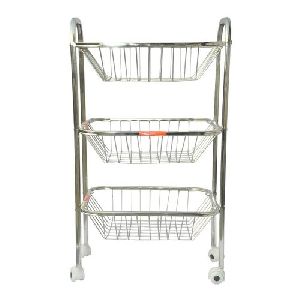 stainless steel fruit trolley