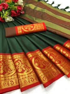 Ruffle Silk Saree