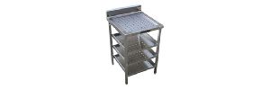 SS Clean Glass Table With Perforated Top