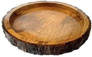Wooden Tray for Serving & Storage Mango Wooden Round Trays for Decoration, Kitchen & Dinning Table