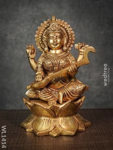 Brass Saraswati Statue