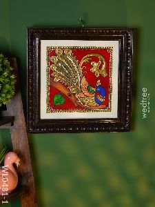 Tanjore Painting Peacock Design