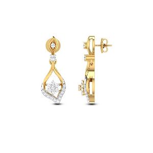 D-ER-487 Gold and Diamond Earring