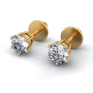 D-ER-517 Gold and Diamond Earring