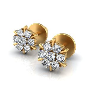 D-ER-534 Gold and Diamond Earring