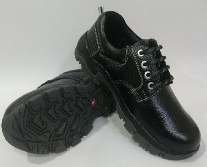 PU sole with Genuine leather top with steel toe - Safety shoes