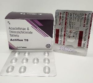 Aceclofenac thiocolichicoside tablets