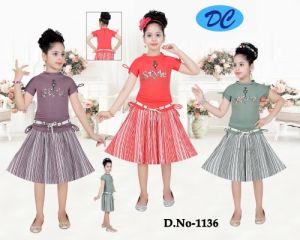 Girls Fancy Skirt Top Set