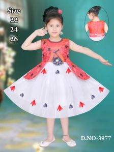 Girls Knee Length Frock