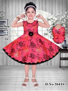 girls printed frock