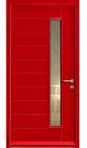 Red Fire Retardant Door