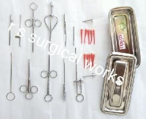 Veterinary Teat surgical instrument kit