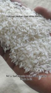 5% Broken Medium Grain White Raw Rice