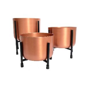 Copper Planter with Stand