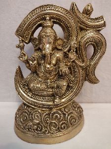 15 Inch Brass Ganesh Ji Statue