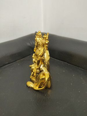 4 Inch Brass Sherawali Mata Statue