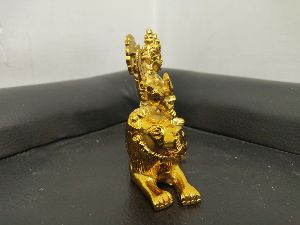 4 Inch Brass Sherawali Mata Statue