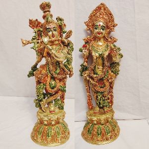 18 Inch Brass Radha Krishna Statue