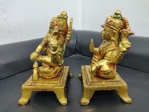 4 Inch Brass Laxmi Ganesh Ji Statue