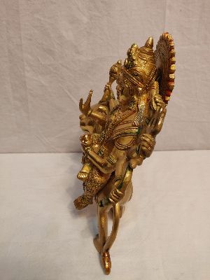 12 Inch Brass Sherawali Mata Statue