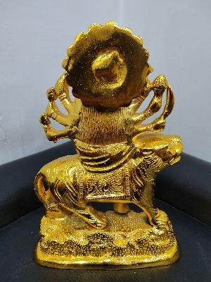 8.5 Inch Brass Sherawali Mata Statue